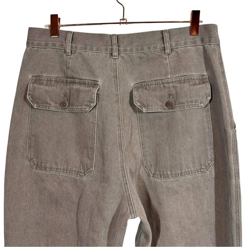 Djerf Avenue Straight-Leg Utility Pants in Taupe - Picture 5 of 14